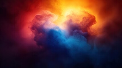 colorful smoke on a black background