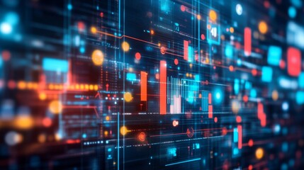 Futuristic Holographic Interface and Technology Schematics