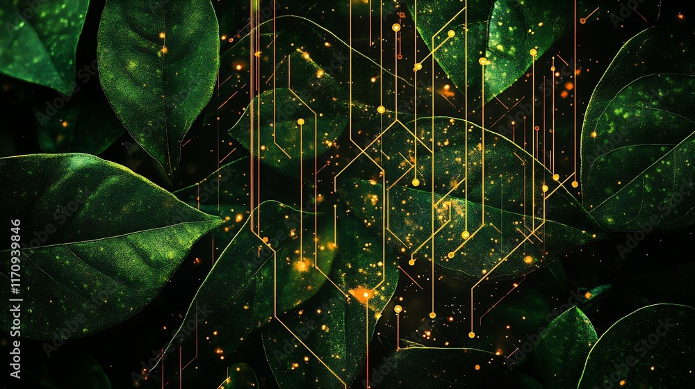 Poster Innovative Green Circuitry Design with Nature Integration for Modern Technology Concepts : Generative AI