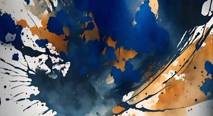 Background texture painting dark blue abstract background abstract texture blue wallpaper dark art design paint modern colours watercolor artistic vintage brush splash grunge pattern illustration 4K - Powered by Adobe