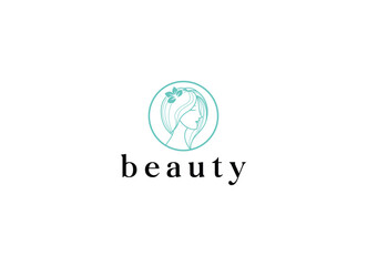 Fresh beauty spa logo design template. Beauty woman logo design