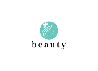 Fresh beauty spa logo design template. Beauty woman logo design