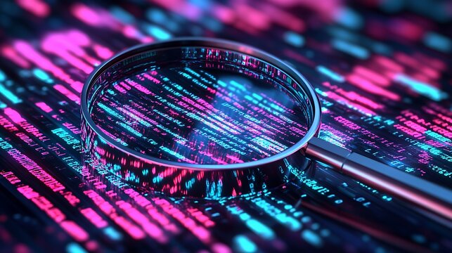 Analyzing Cyber Data with Magnifying Glass Under Neon Light for Tech Insights : Generative AI