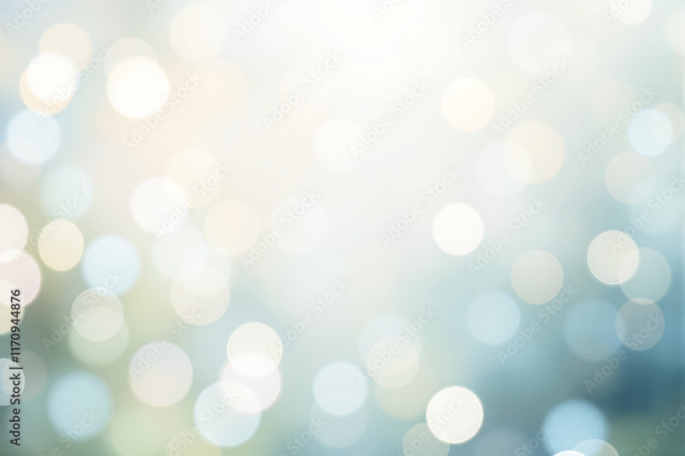 Poster abstract blurred circles of light on a pastel background creating a serene, soft and dreamy ambiance