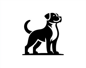 
Silhouette Dog logo design icon symbol vector illustration.

