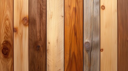 Fototapeta premium A close up of a wooden wall with different colors of wood