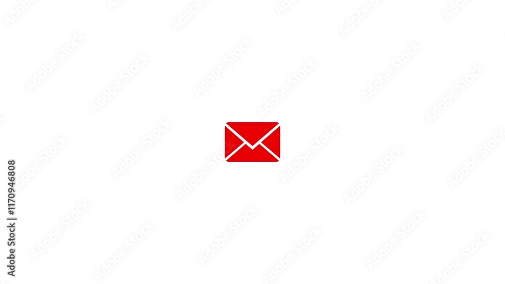 Poster gmail icon animation.message icon animation, gmail, email notification box icon for messenger.