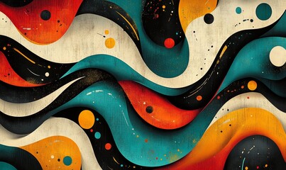 Obraz premium Modern Art Background with Abstract Digital Design, Generative AI