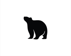 black bear image vector illustration logo design