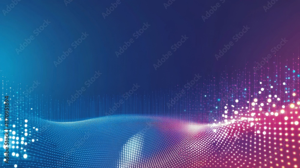 Poster modern geometric pixel border design with seamless edges, creating a dynamic and futuristic backgrou