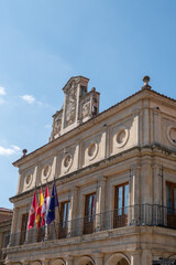 Gaudí Casa Botines Museum in the city of León, a passageway on the French Way of St. James in Spain in 2024