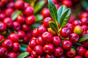 Obraz premium Lush Olive Red Berries Close-Up: High-Resolution Stock Photo