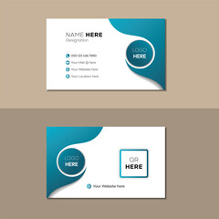unique bule business card design template