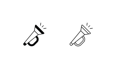 Trumpet  icons set vector stock illustration