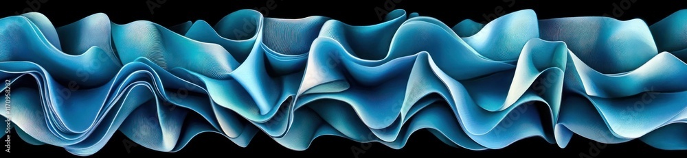 Fototapete abstract blue waves flowing seamlessly, creating a dynamic and elegant visual.