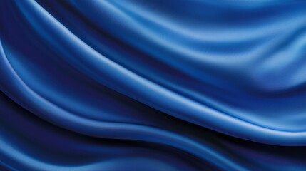 A close up of a blue satin fabric background