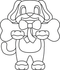 Dog Bone Animal Vector Graphic Art Illustration