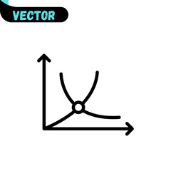 : point graph vector icon.