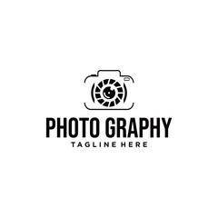 Photography logo. Camera logo vector design on a white background.