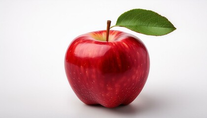 Luminous Red Apple: A Still Life Study in Vibrant Color