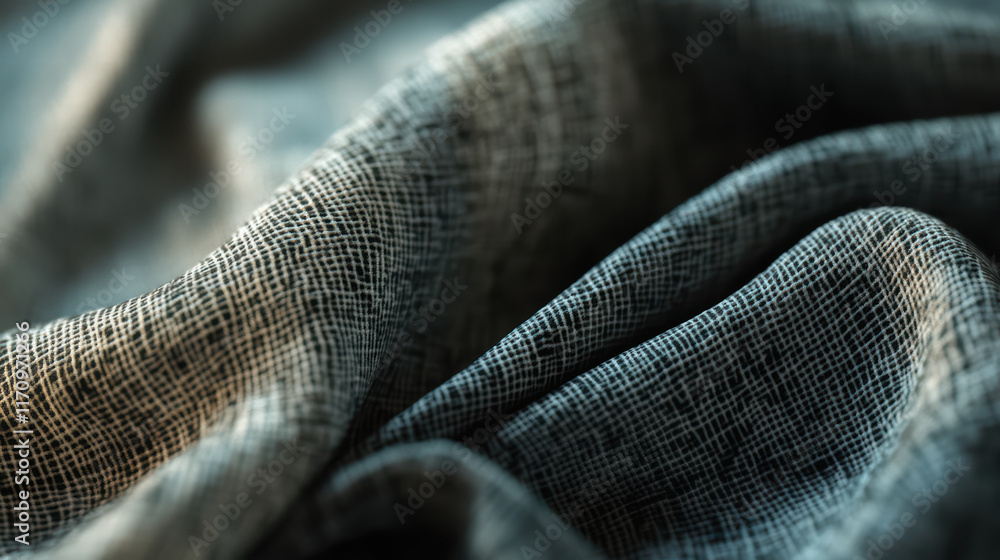 Aufkleber close up of textured fabric showcasing intricate patterns and folds, highlighting softness and depth