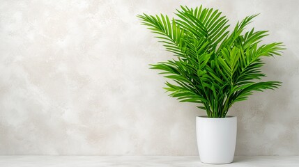 Obraz premium A potted plant sitting on top of a white table