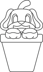 Dog Ice cream cone Animal Vector Graphic Art Illustration