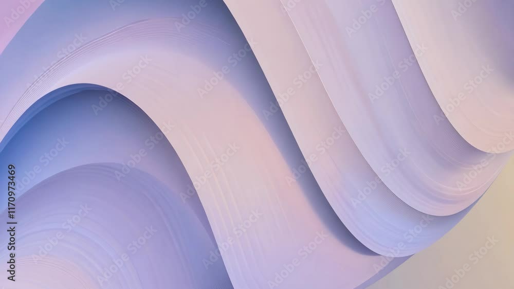Poster abstract background animation with wavy circles in 4k looping 3d render