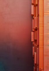 Gradient coral orange urban wall texture