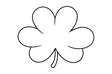 Line art illustration of a cartoon shamrock.eps