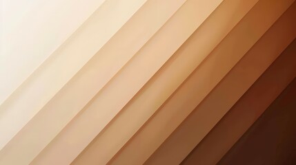 Obraz premium Abstract background with diagonal gradient stripes in beige and brown tones for web design, banners, and presentations