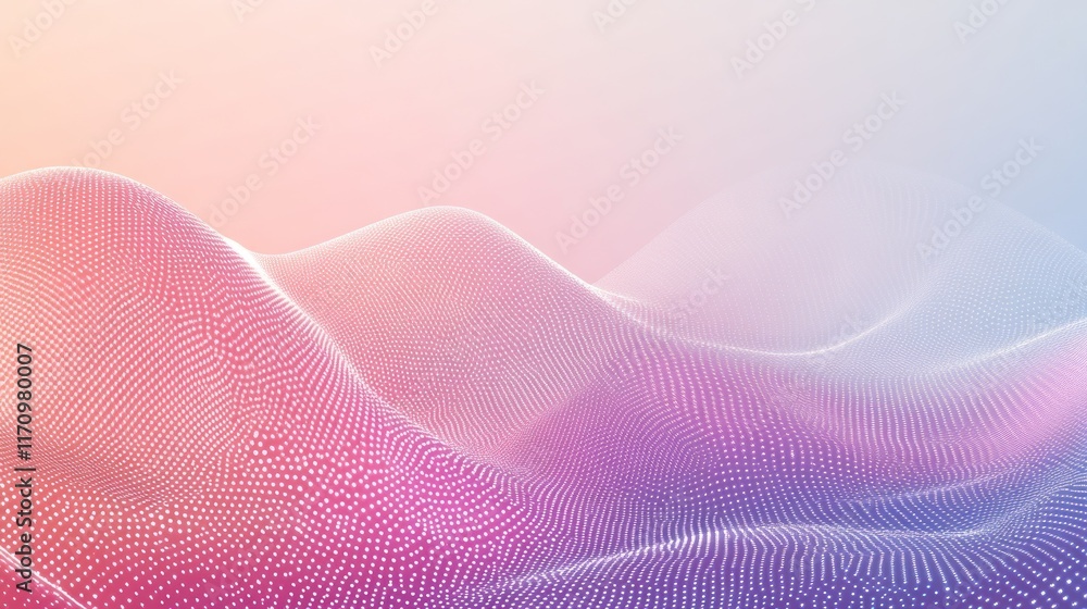 Aufkleber Abstract pastel wave background with soft, flowing lines and a subtle dotted texture.