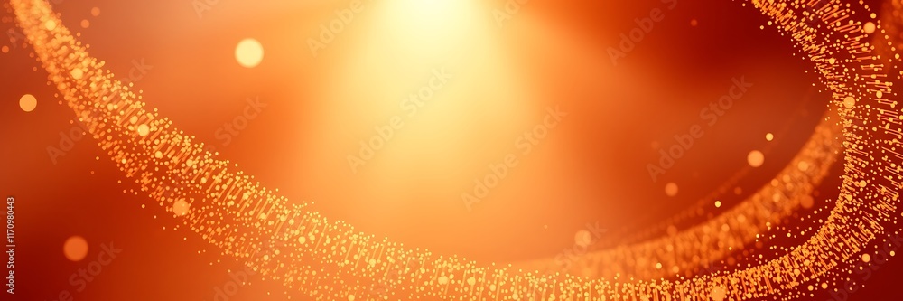 Wall mural abstract patterns with multicolored lights against a dark backdrop