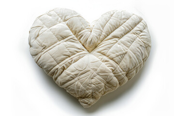 heart shaped bedspread in soft cream color, perfect for cozy decor