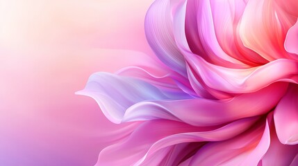 A close up of a pink flower on a pink background