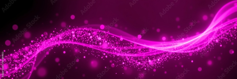 Wall mural abstract patterns with multicolored lights against a dark backdrop
