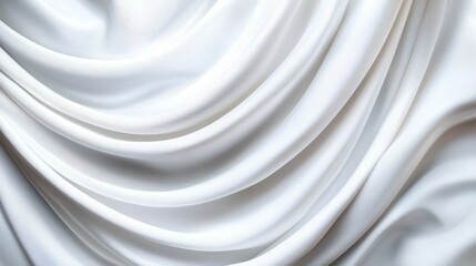 Obraz premium a close up of a white fabric with a lot of folds