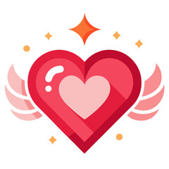 heart with wings happy valentine day