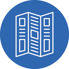 University Brochure line circle icon