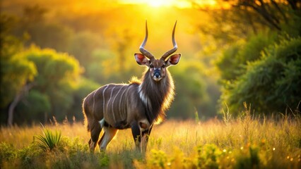 A stunning Nyala bull image from a South African safari in Kruger National Park.