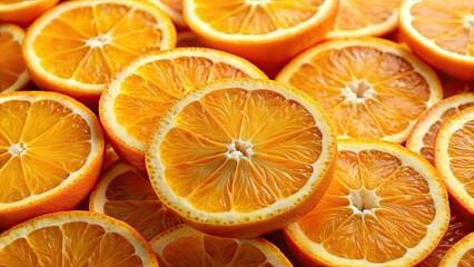 A vibrant background of succulent orange slices, perfect for food photography or cheerful designs.