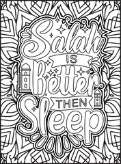 Happy Ramadan Quote Coloring Page for Adults. Ramadan Quote Coloring Sheet. Islamic Coloring Page.