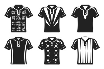 Naklejka premium set of cricket jersey illustration vector illustration