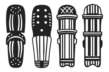set of cricket Pads illustration vector illustration