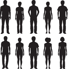 silhouettes of people