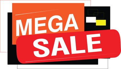 Mega Sale banner upto 50 off discount new today special template icon design social media 