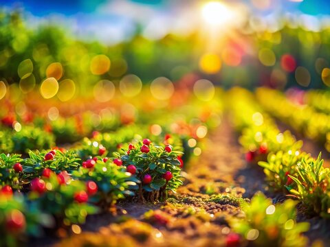 Miniature Pipicha Fields: Vibrant Colors & Playful Tilt-Shift Effect