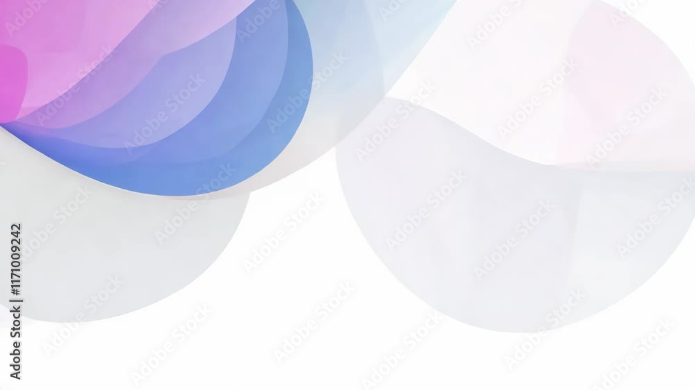 Poster white abstract background with looping animated gradient geometric shapes for corporate design