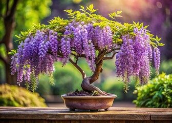 Miniature Wisteria Bonsai Tree for Sale - Elegant Purple Flowers