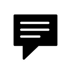 Chat icon featuring a speech bubble, symbolizing online communication and messaging.